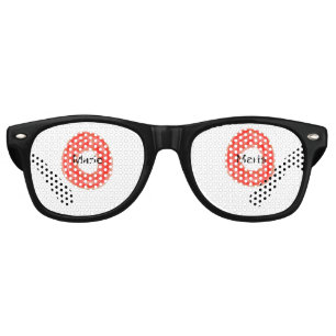 Simple colourful doughnuts add name minimal custom retro sunglasses
