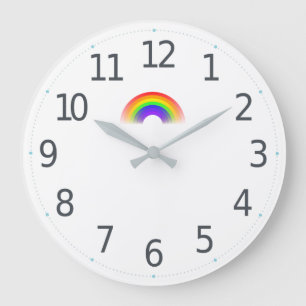 Simple Colourful LGBT Pride Rainbow   Wall Clock
