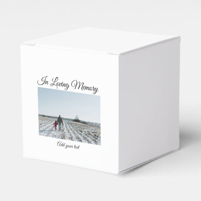 simple colourful minimal loving memory sympathy favour box (Front Side)