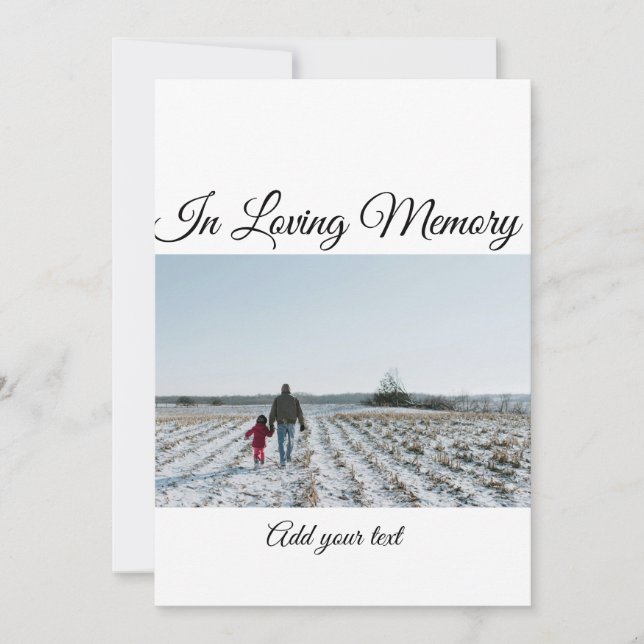 simple colourful minimal loving memory sympathy holiday card (Front)