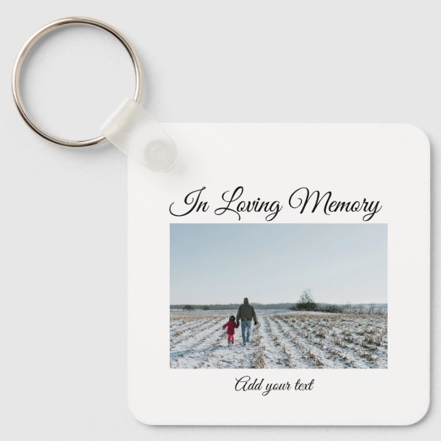 simple colourful minimal loving memory sympathy key ring (Front)