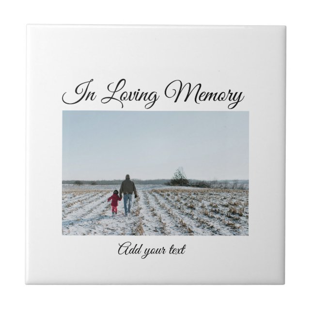 simple colourful minimal loving memory sympathy tile (Front)