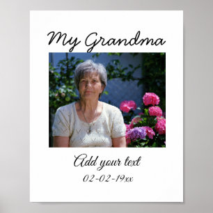 simple colourful minimal photo my grandma text yea poster