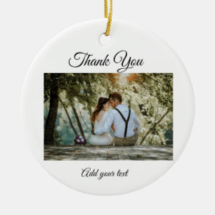 simple colourful minimal thank you add your text c ceramic tree decoration