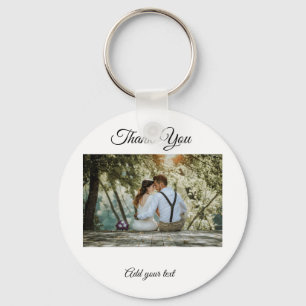 simple colourful minimal thank you add your text c key ring
