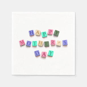 Simple Colourful Mother's Day Tiles Napkin