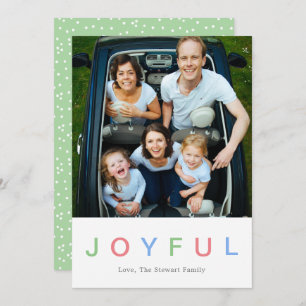 Simple Colourful Photo Modern Christmas Holiday Card