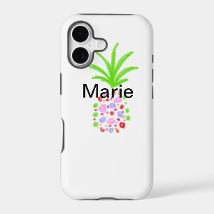Simple colourful pineapple add name minimal custom