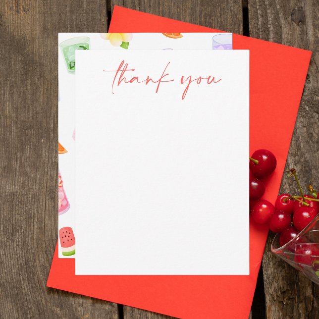 Simple Colourful Summer Modern Minimalist Thank Yo Card (Creator Uploaded)
