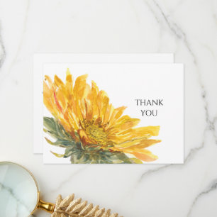 Simple Colourful Sunflower Funeral Thank You Card