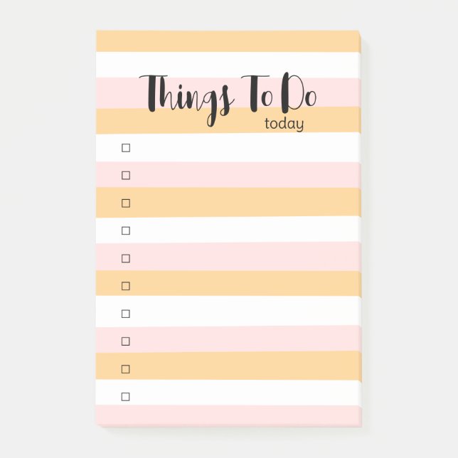 Simple Colourful To Do List Post-it Notes (Front)