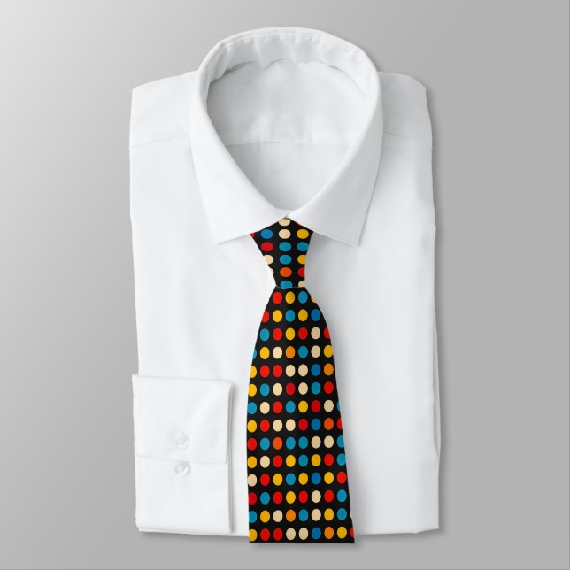 Simple Colours Dots Tie (Tied)