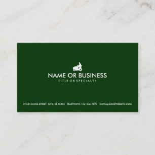 simple commercial lawn care business card