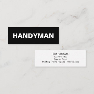 Simple Compact Handyman Business Cards Budget