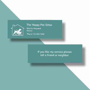 Simple Compact Per Sitter Mini Business Card