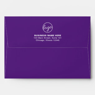 Simple Company Branding Business Logo Purple Envelope