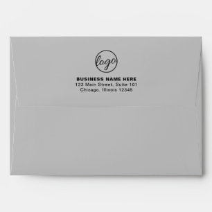 Simple Company Branding Logo Light Grey Business Envelope