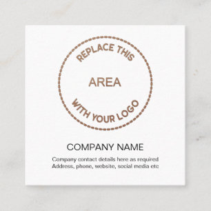 Simple Company Logo Business Contact Details Square Business Card