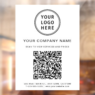 Simple Company Logo Create Your QR Code White