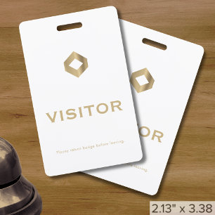Simple Company Logo Visitor Badge ID Badge