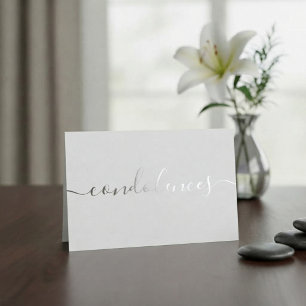 Simple Condolences Sympathy Foil Card