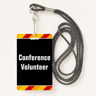 Simple "Conference Volunteer" Badge ID Badge
