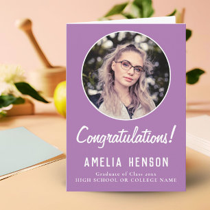 Simple Congratulations Graduate Photo Graduation  Card