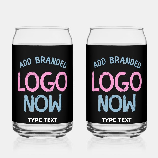 SIMPLE CONTEMPORARY CLEAN BLACK FASHIONABLE CLIENT CAN GLASS (Front)