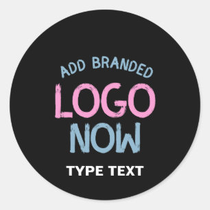 SIMPLE CONTEMPORARY CLEAN BLACK FASHIONABLE CLIENT CLASSIC ROUND STICKER
