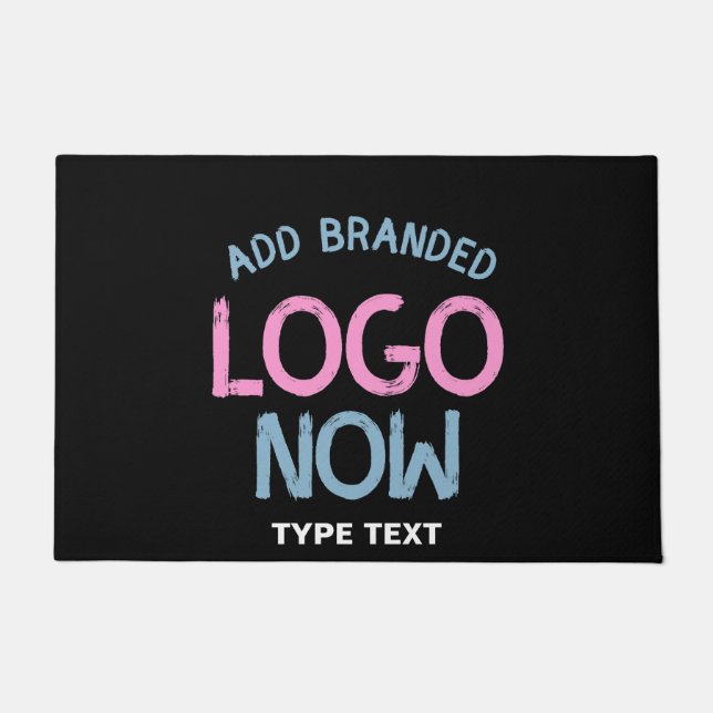 SIMPLE CONTEMPORARY CLEAN BLACK FASHIONABLE CLIENT DOORMAT (Front)