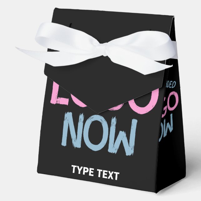 SIMPLE CONTEMPORARY CLEAN BLACK FASHIONABLE CLIENT FAVOUR BOX (Front)