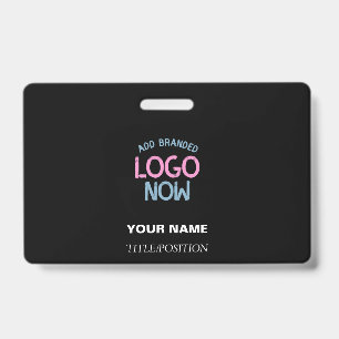 SIMPLE CONTEMPORARY CLEAN BLACK FASHIONABLE CLIENT ID BADGE