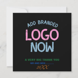 SIMPLE CONTEMPORARY CLEAN BLACK FASHIONABLE CLIENT THANK YOU CARD