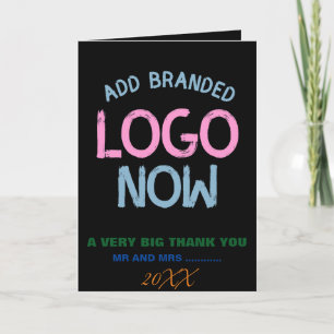 SIMPLE CONTEMPORARY CLEAN BLACK FASHIONABLE CLIENT THANK YOU CARD