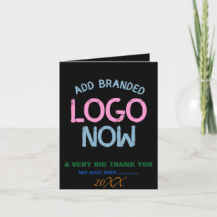 SIMPLE CONTEMPORARY CLEAN BLACK FASHIONABLE CLIENT THANK YOU CARD