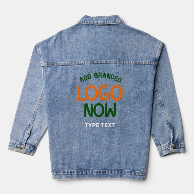 SIMPLE CONTEMPORARY CLEAN BLUE FASHIONABLE CLIENT DENIM JACKET (Back)