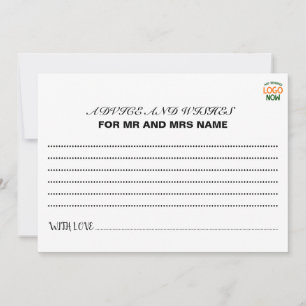 SIMPLE CONTEMPORARY CLEAN WHITE FASHIONABLE CLIENT ADVICE CARD