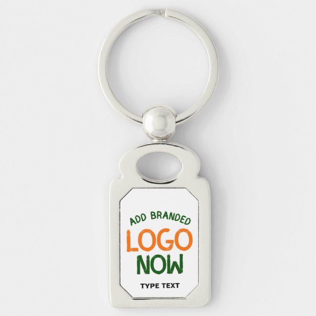 SIMPLE CONTEMPORARY CLEAN WHITE FASHIONABLE CLIENT KEY RING (Front)
