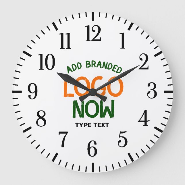 SIMPLE CONTEMPORARY CLEAN WHITE FASHIONABLE CLIENT LARGE CLOCK (Front)