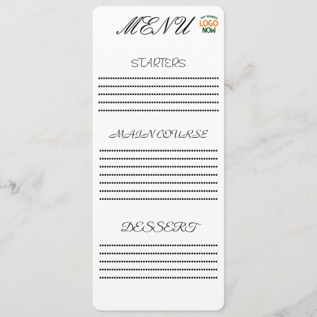 SIMPLE CONTEMPORARY CLEAN WHITE FASHIONABLE CLIENT MENU (Front)