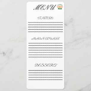 SIMPLE CONTEMPORARY CLEAN WHITE FASHIONABLE CLIENT MENU