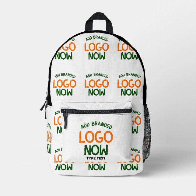 SIMPLE CONTEMPORARY CLEAN WHITE FASHIONABLE CLIENT PRINTED BACKPACK (Front)