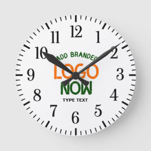 SIMPLE CONTEMPORARY CLEAN WHITE FASHIONABLE CLIENT ROUND CLOCK