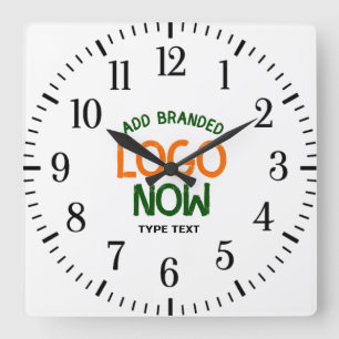 SIMPLE CONTEMPORARY CLEAN WHITE FASHIONABLE CLIENT SQUARE WALL CLOCK
