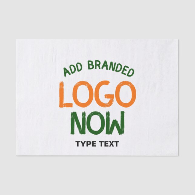 SIMPLE CONTEMPORARY CLEAN WHITE FASHIONABLE CLIENT TISSUE PAPER (Front)