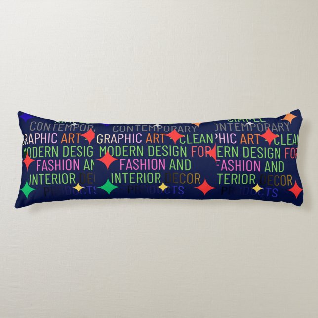 Simple Contemporary Graphic Body Cushion (Front)