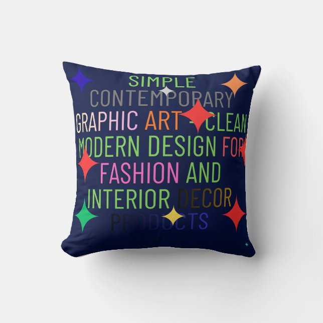 Simple Contemporary Graphic Cushion (Front)