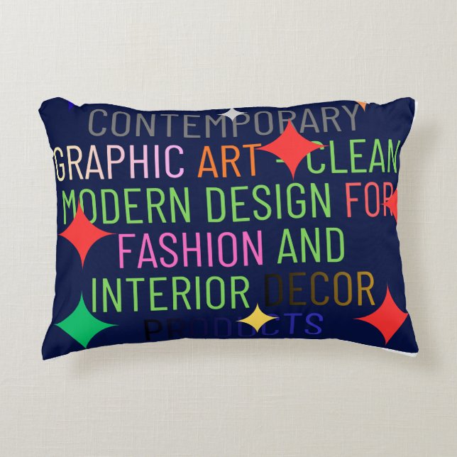 Simple Contemporary Graphic Decorative Cushion (Front)