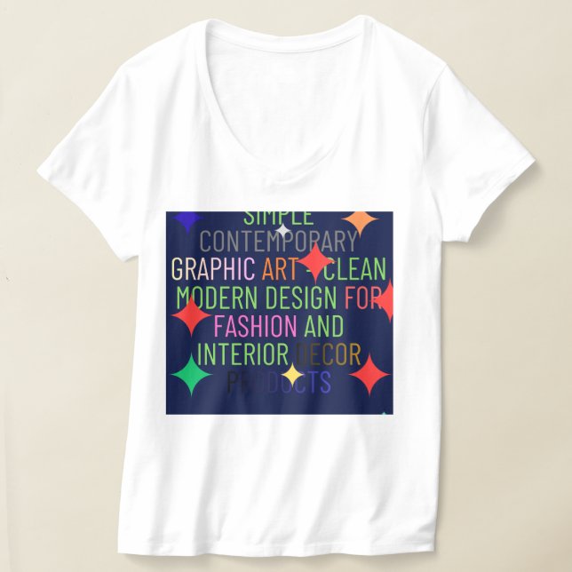 Simple Contemporary Graphic T-Shirt (Laydown)