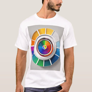 Simple Conventional Colour Wheel on Black Backgrou T-Shirt